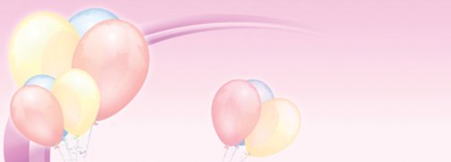 Pink Balloons Ticket  Template