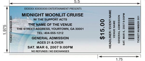 boat theme ticket template