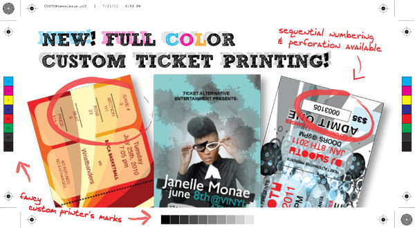 Full Color Custom Ticket Printing